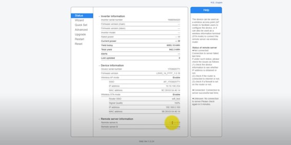 Configuração por Wi-Fi do microinversor Deye para arranjo solar fotovoltaico 